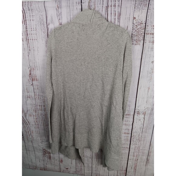 Ann Taylor Loft Knit Cardigan Women’s Medium Gray Open Front  Cotton Blend - Picture 2 of 9